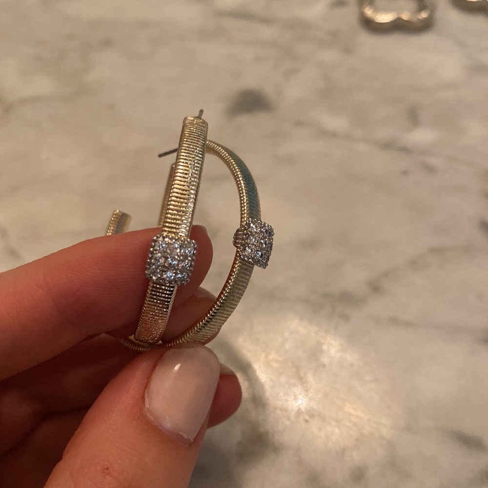 Gold hoop earrings